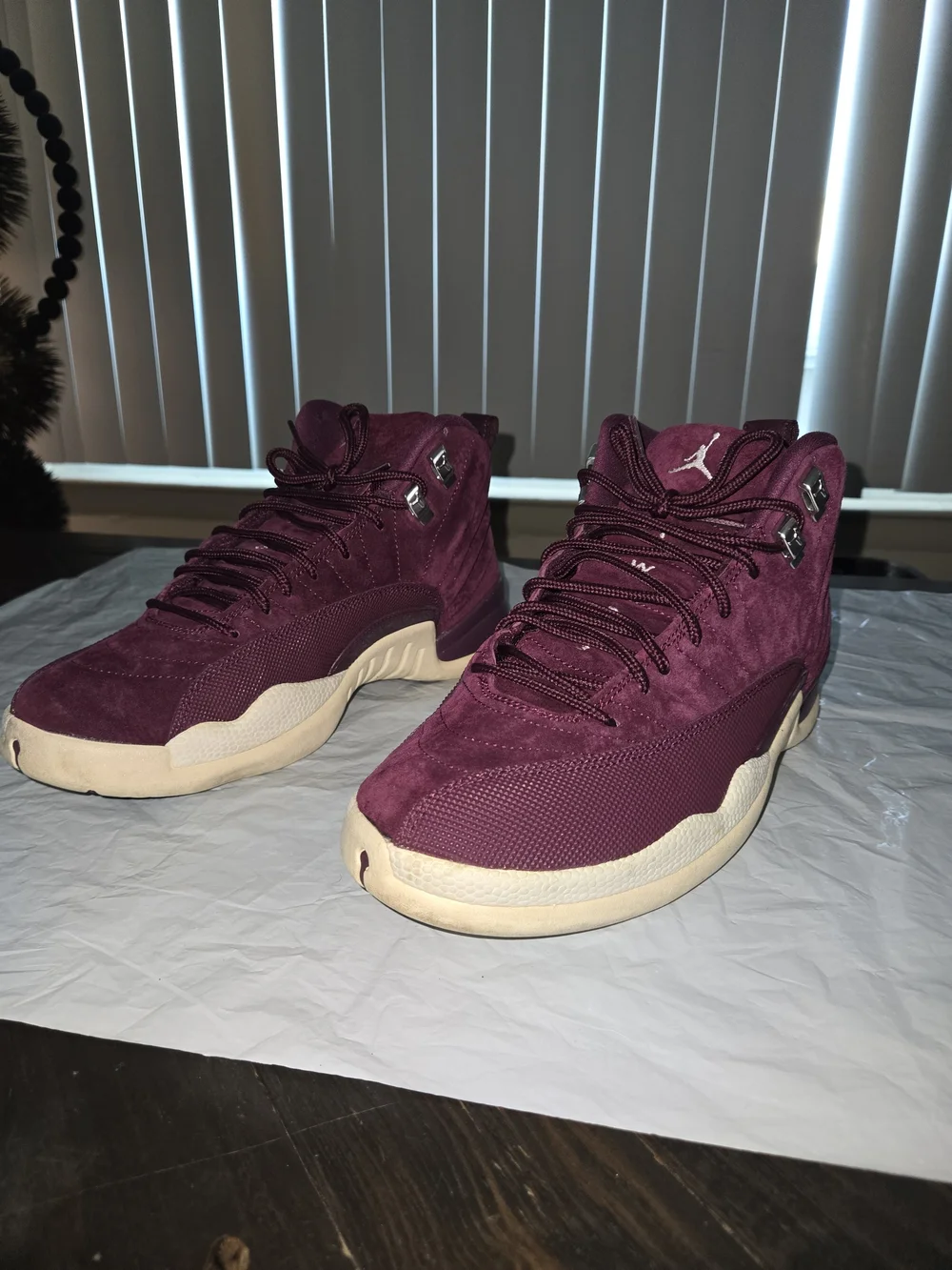Air Jordan 12 Retro Maroon Suede Men's Sneakers